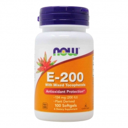 Now Foods Natural E-200 100 Softgels