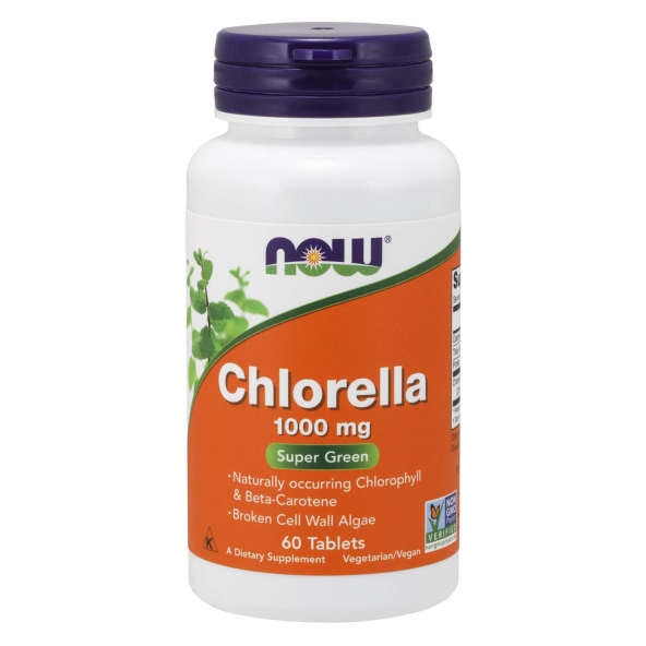 Now Foods, Chlorella 1000 mg, 60 таблеток