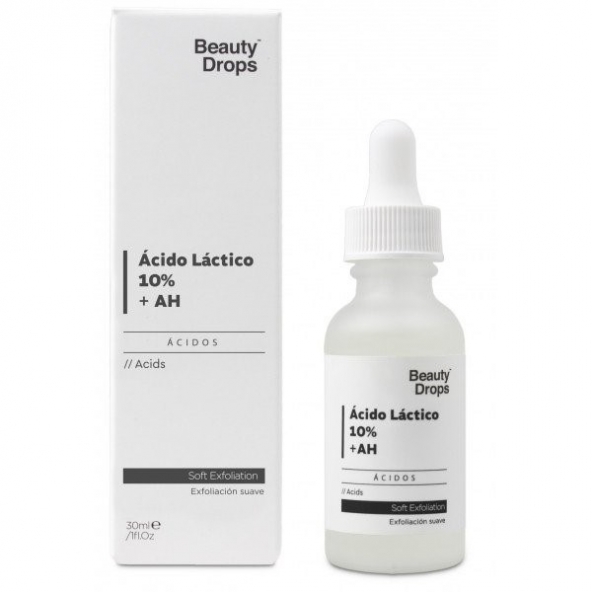 Serum cu Acid Lactic 10% si Acid Hialuronic, Beauty Drops, Lactic Acid 10% + HA, 30 ml