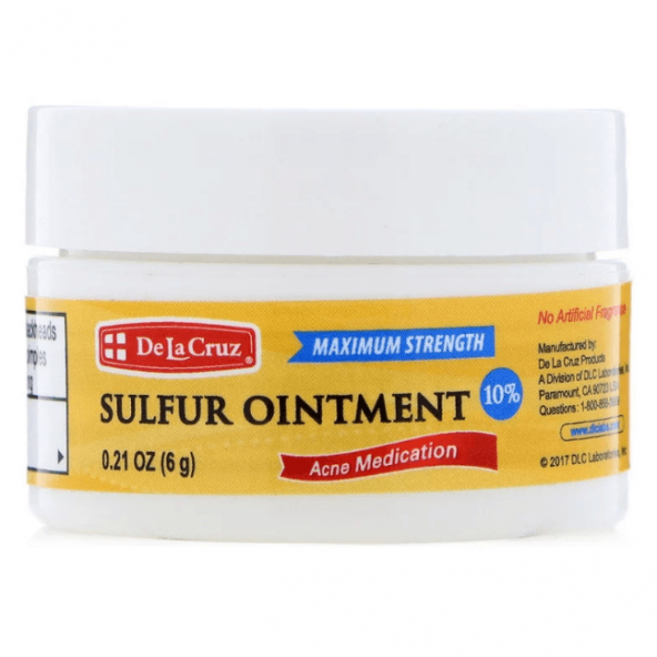 De La Cruz, Sulfur Ointment, Acne Medication, Maximum Strength, 6 gr