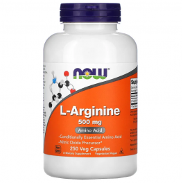 Now Foods, L-Arginine, 500 mg, 250 Veg Caps