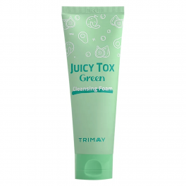 Spumă de fructe pentru curățare facială Trimay, Juicy Tox Green Cleansing Foam, 120 ml