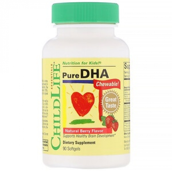ChildLife, Pure DHA, Natural Berry Flavor, 90 capsule moi