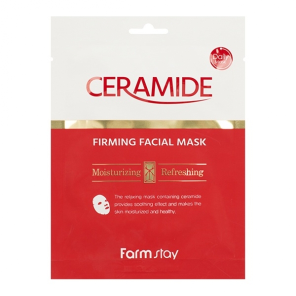Mască de pinza-FarmStay, Ceramide Firming Facial Mask, 1 buc.