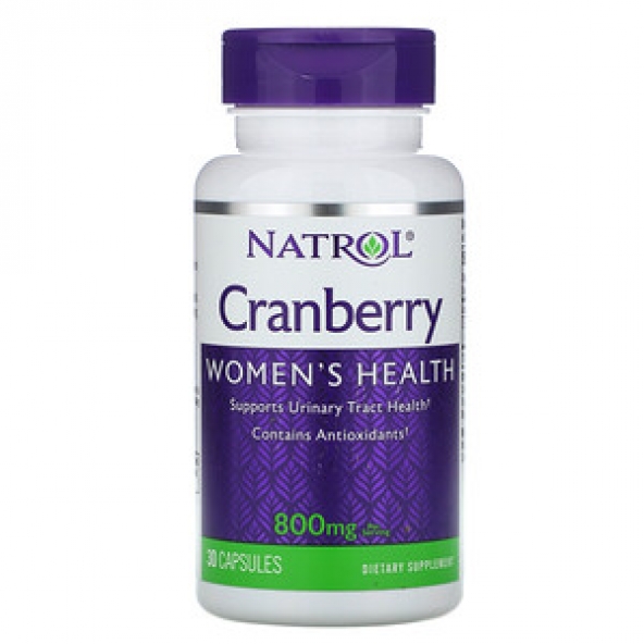 Natrol, Cranberry, 800 mg, 30 CapsulesNatrol, Клюква, 800 мг, 30 капсул