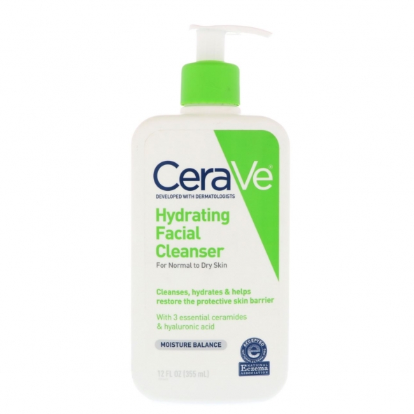 CeraVe, Hydrating Facial Cleanser, For Normal to Dry Skin, 355 ml