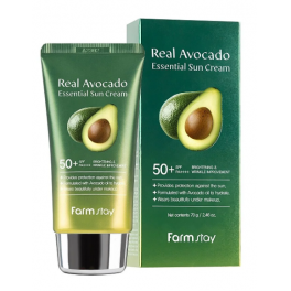 Cremă Solară - FarmStay, Real Avocado Essential Sun Cream SPF 50+ 70 gr.