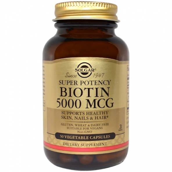 Solgar, Biotin 5000 mcg, 50 капсул