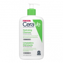 Spumă de curățare pentru pielea uscată CeraVe, Hydrating Cleanser for Normal to Dry Skin, 473 ml