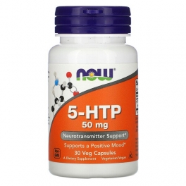 Now Foods, 5-гидрокситриптофан (5-HTP), 50 мг, 30 растительных капсул