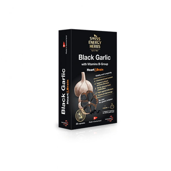 Swiss Energy, Черный чеснок (Black Garlic) в капсулах, №20