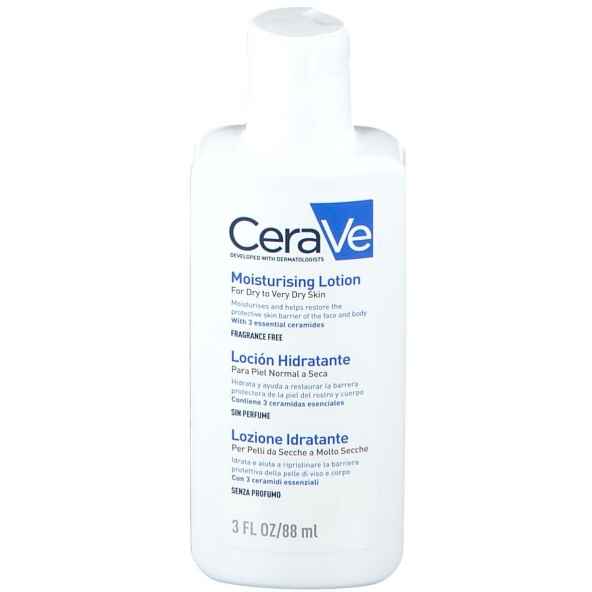 Loțiune hidratantă-CeraVe, Moisturizing lotion for dry to very dry skin, 88 ml