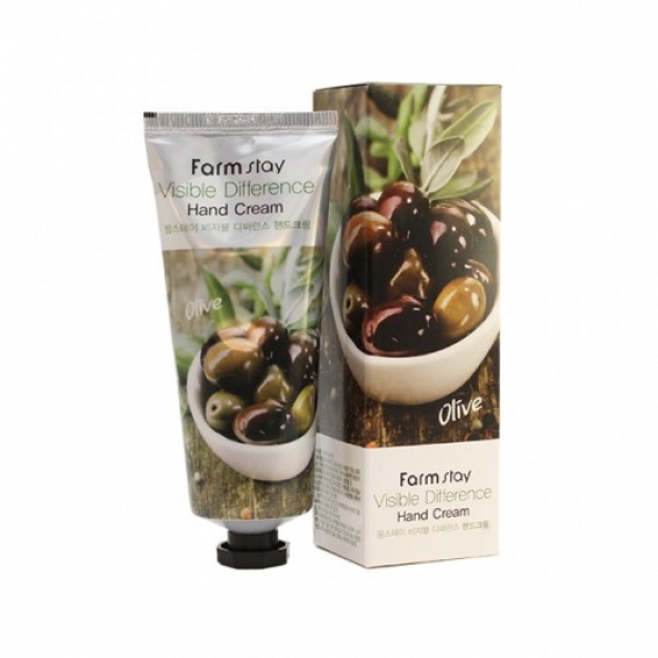 FarmStay, Visible Differerce Hand Cream- Olive, 100 ml