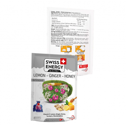 Swiss Energy, Herbal Tea Lemon-Ginger-Honey 