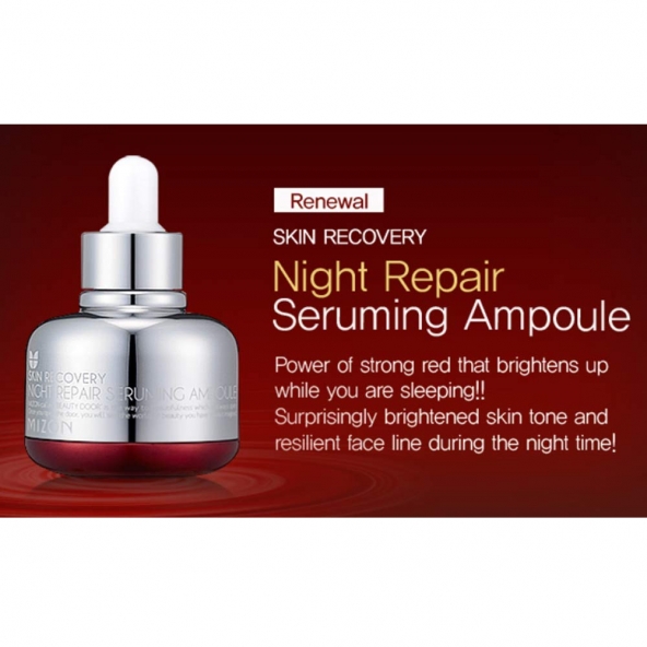 Serum facial-Mizon, Skin Recovery Night Repair Seruming Ampoule