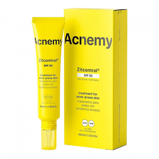 Крем-актив для кожи склонной к акне с SPF 50  Acnemy, Zitcontrol Treatment For Acne-Prone Skin SPF 50+, 40 мл